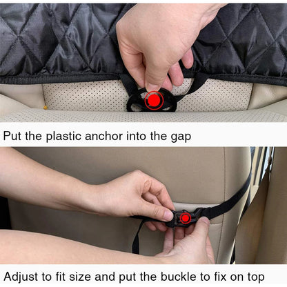 Step-by-step guide on how to use a car seat anchor system.