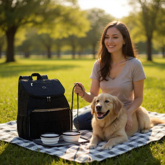 Multipurpose Pet Travel Backpack – Water-Resistant, Lightweight with Collapsible Bowls | DA’VINE LINE